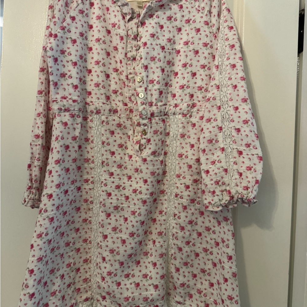 LoveShackFancy Pink Floral Dress